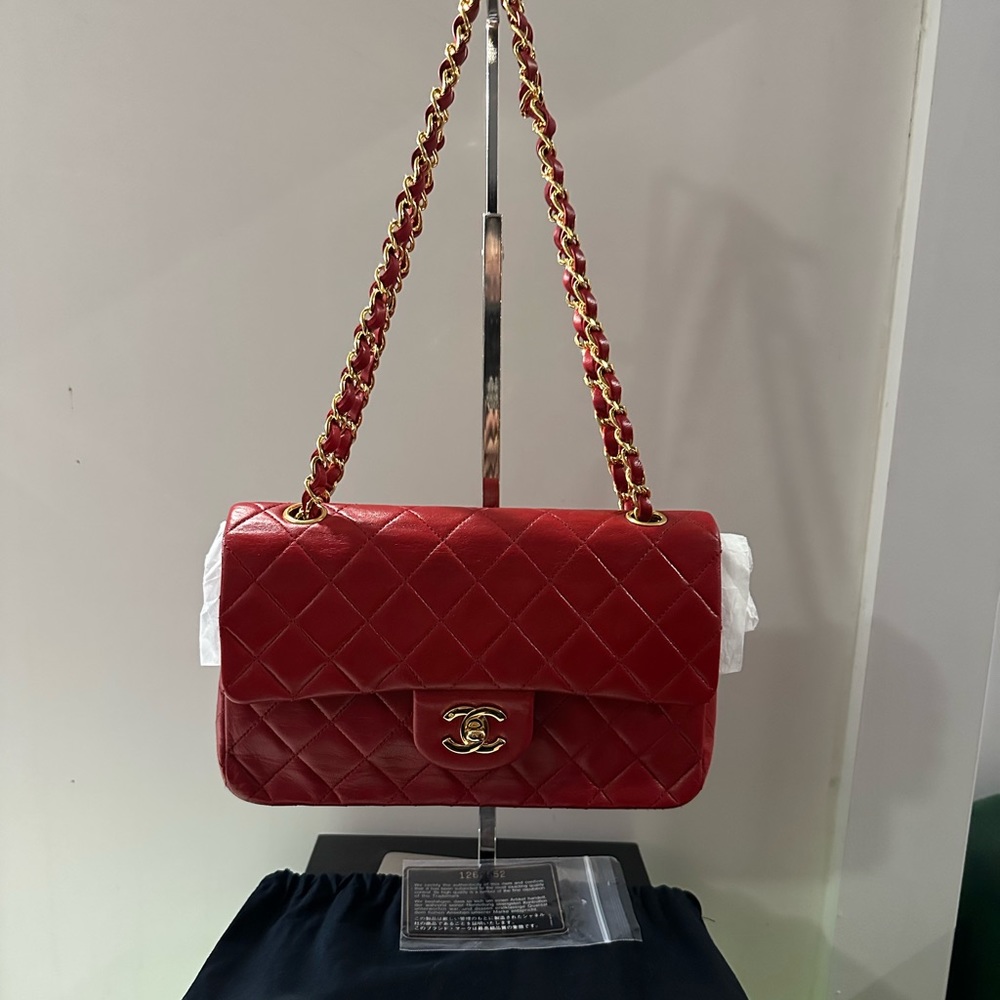 Authentic Chanel Small Double Flap Lambskin